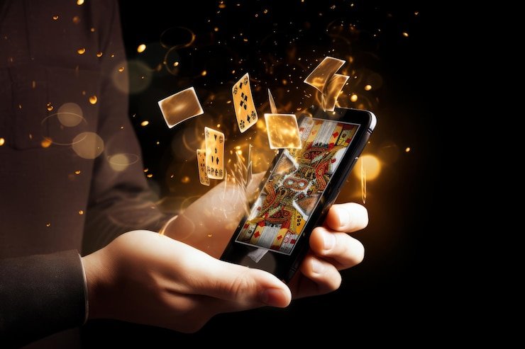 Tampilan meja Texas Poker di aplikasi mobile polonia 123